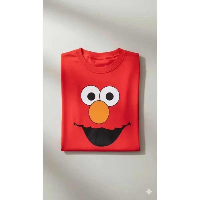 Sesame Street Role Playing T-shirt Set - A Commemorative Printed T-shirt for Elmo and Cookie Monster T-shirt Enthusiasts