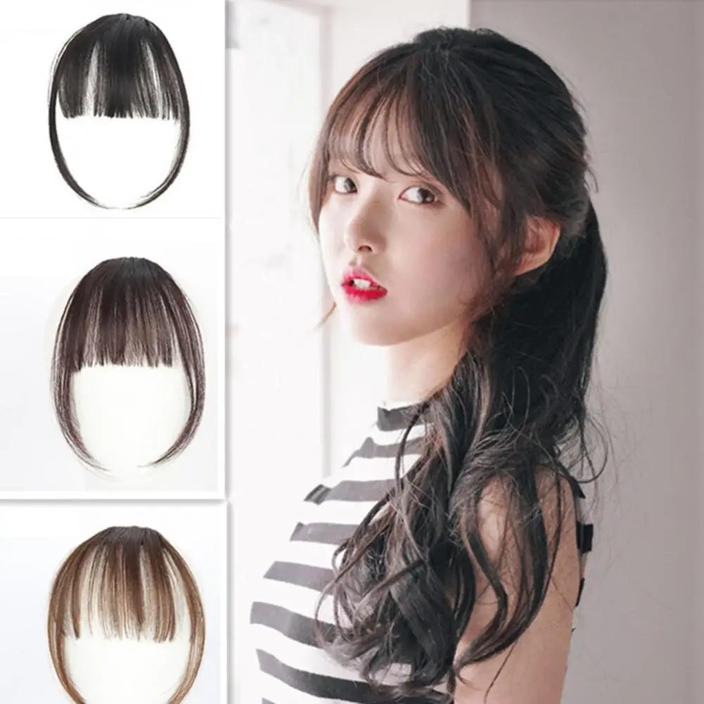 Wig Bang Ultra Thin Hair Extension High Temperature Fiber Short Fashion Hairpiece Fringe for Women Synthetic Bangs