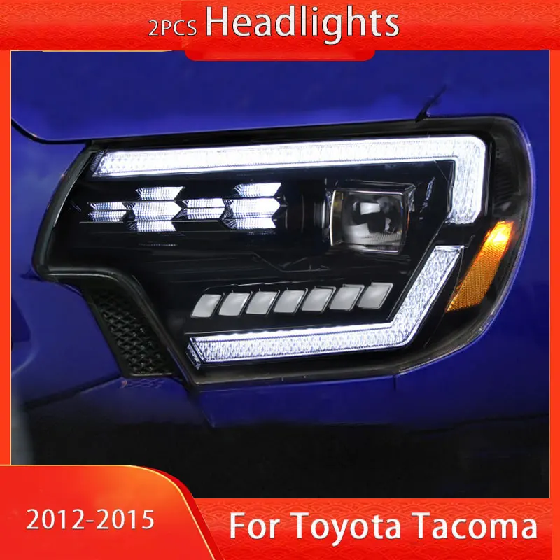 For Toyota Tacoma Headlights 2012 2013 2014 2015 Tacoma LED Headlight LED DRL Project Lens Dynamic turn signal Headlamp assembly