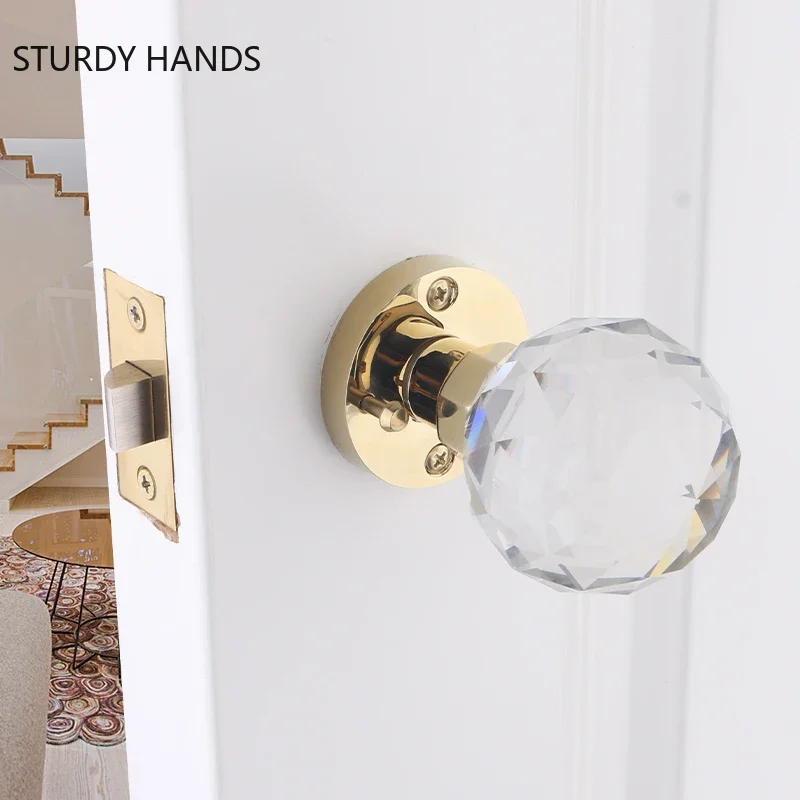 Household Zinc Alloy Bathroom Keyless Door Locks Kitchen Door Handle Lock Restroom Mute Gate Lock Furniture Hardware Accessories