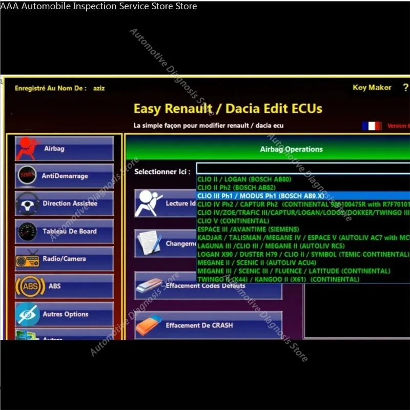 2026 Easy Renault 6.1.4 Software for Renault ECU Programmer Clear Crash Airbag Card Keys UCH Cleaner WORK with OBDLink Renolink
