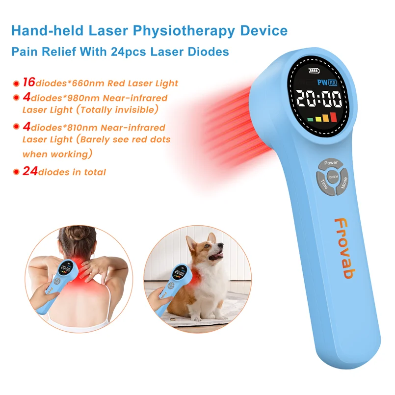 25 Diodes Handheld Laser Pain Relief Dog Cold Laser Therapy Device Dogs Low Level Laser Therapy for Hip Dysplasia Anal Glands