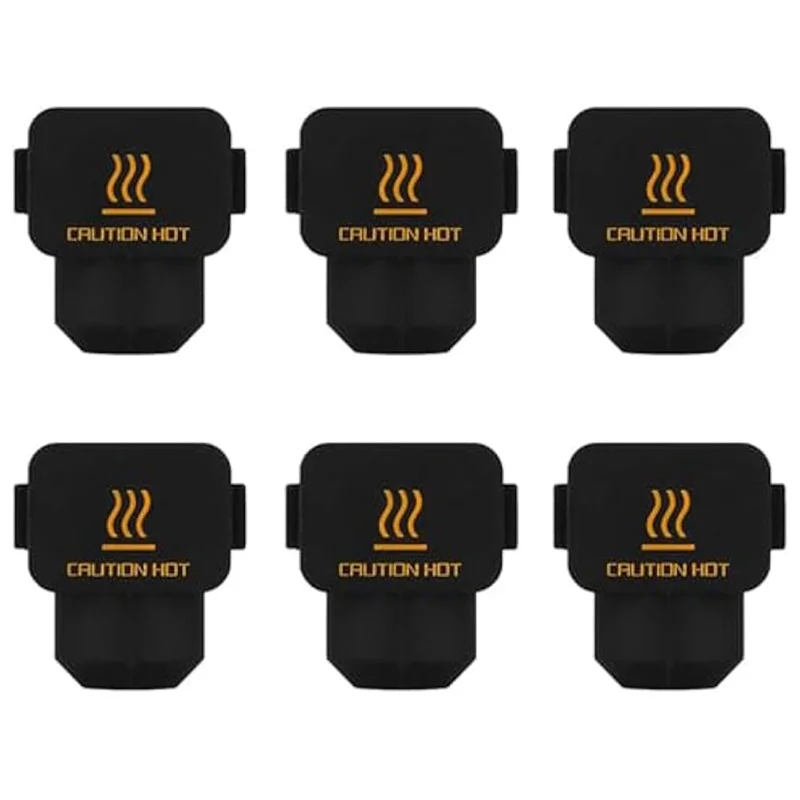 

Новый! Силиконовые носки Hotend для принтера из 6 предметов, высокотемпературный экструдер, крышка нагревательного блока, черный силикагель для Bambu Lab A1/A1 Mi