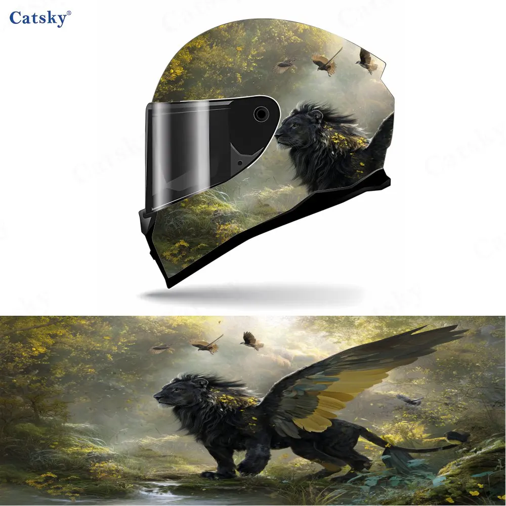 

Griffin PVC material self adhesive waterproof motorcycle helmet sticker, paste firmly and do not fall, waterproof and weather re