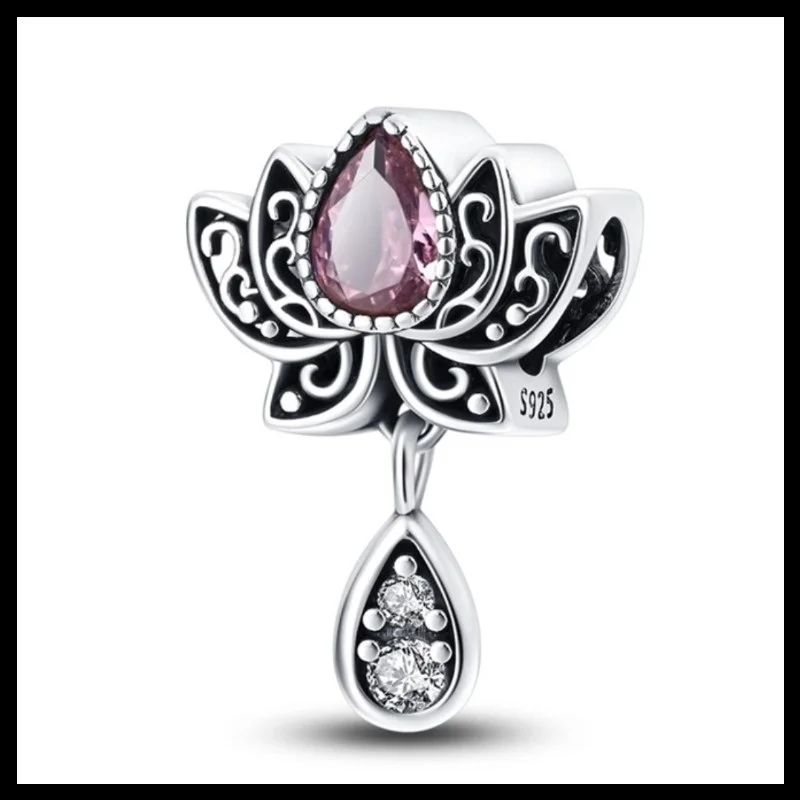 

Оригинальный кулон из стерлингового серебра 925 пробы с бусинами в форме лотоса, подходит для браслетов и ожерелий своими руками, подарок для нее, Colgante Plata