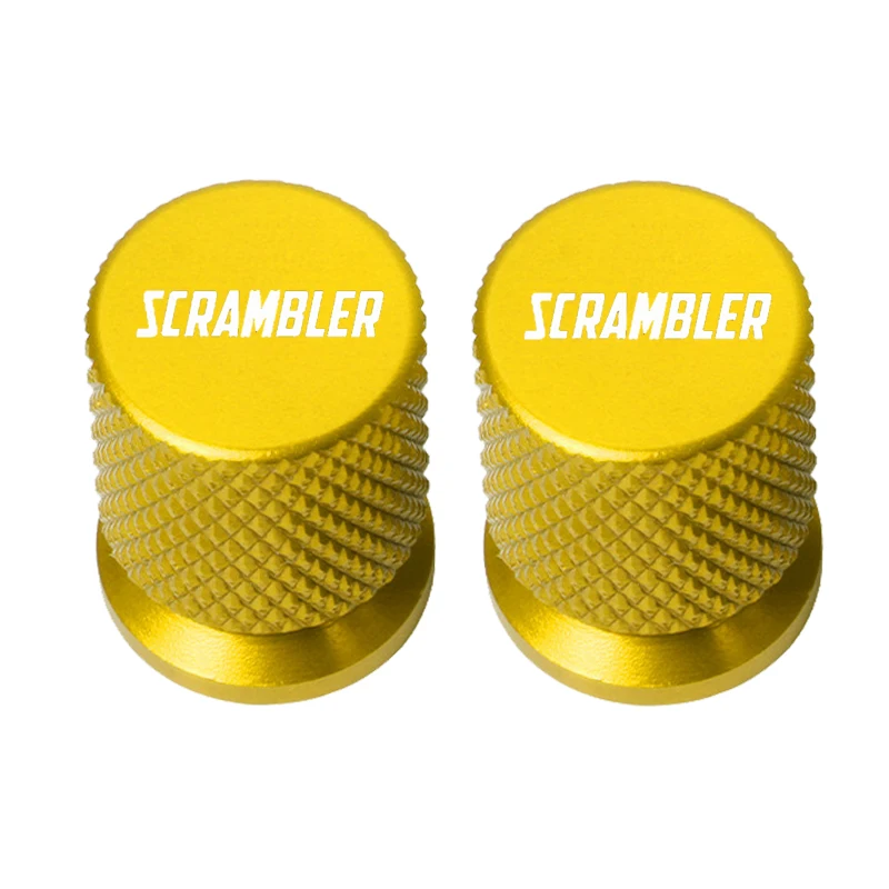 ฝาครอบวาล์วยางรถจักรยานยนต์ 2 ชิ้น ทำจากอลูมิเนียมอัลลอยด์ CNC สำหรับ Ducati Scrambler 400 800 1100 อุปกรณ์เสริม