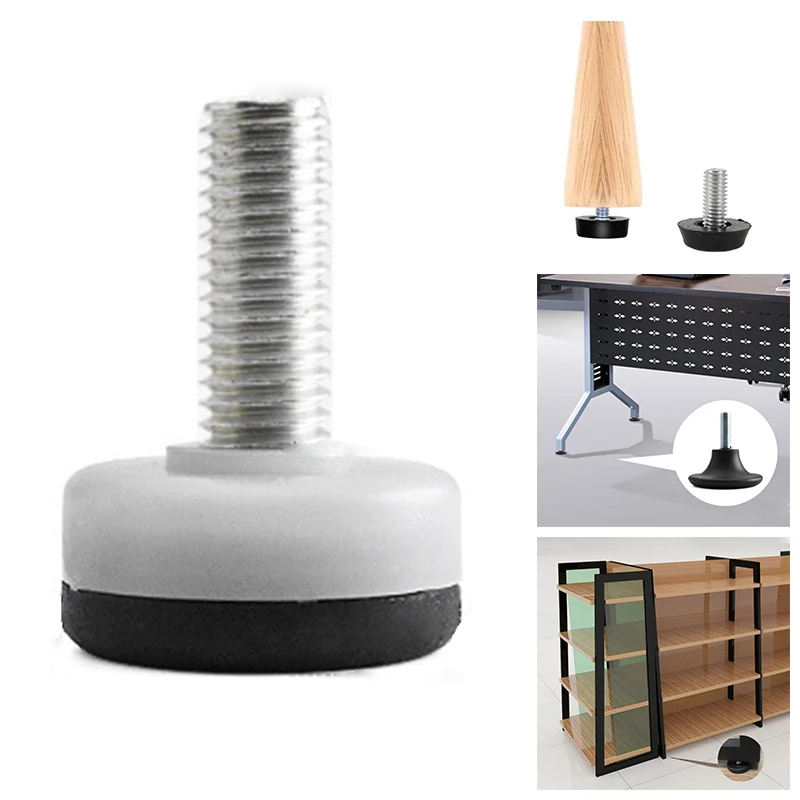 5Pc Plastic Furniture Legs Anti-slip Base Table Cabinet Leg Pad Adjustable Leveling Feet Leveler Floor Protector M6 M8 M10 Screw