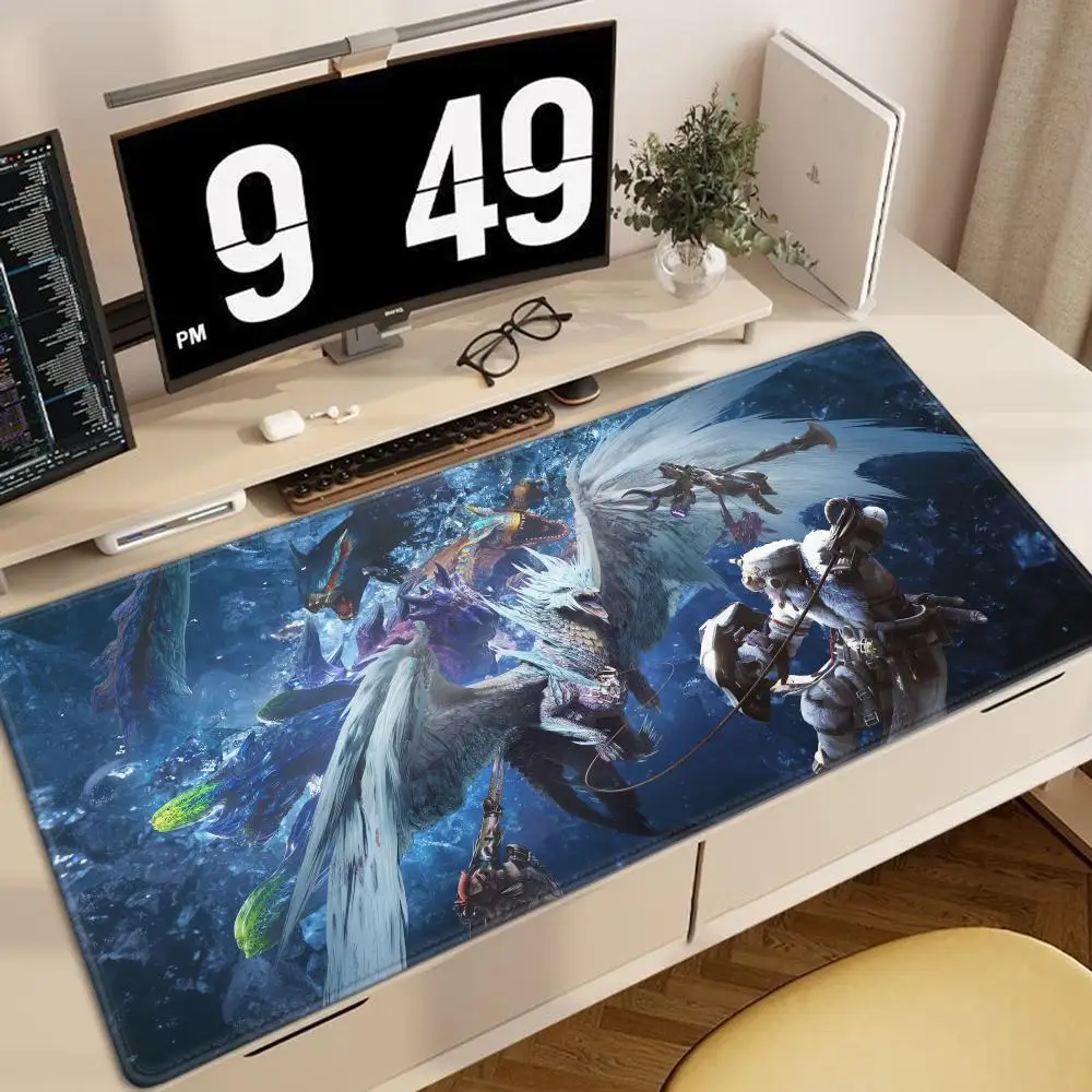 Alas Mouse Permainan Dunia Monster Hunter Tapetes De Mesa Kain Lapis Kawaii XXL 90X40Cm Tapete De Mesa Antiderrapante