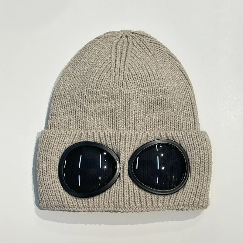 Boné de máscara de esqui tricotado para homens e mulheres, proteção ao ar livre, gorro esportivo, óculos, frio, inverno, quente, homens