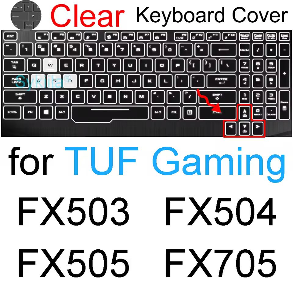 ASUS TUF 게이밍 A15 A16 A17 A18 F15 F16 F17 FX507 FX607 FA608 FA808 FX608용 키보드 커버 실리콘 보호 케이스 15 16