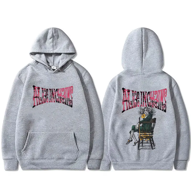 Rock Band Alice in Chains Double Sided Print Hoodie Men Women Casual Oversized Hooded Sportswear Male Vintage Fleece Pullover