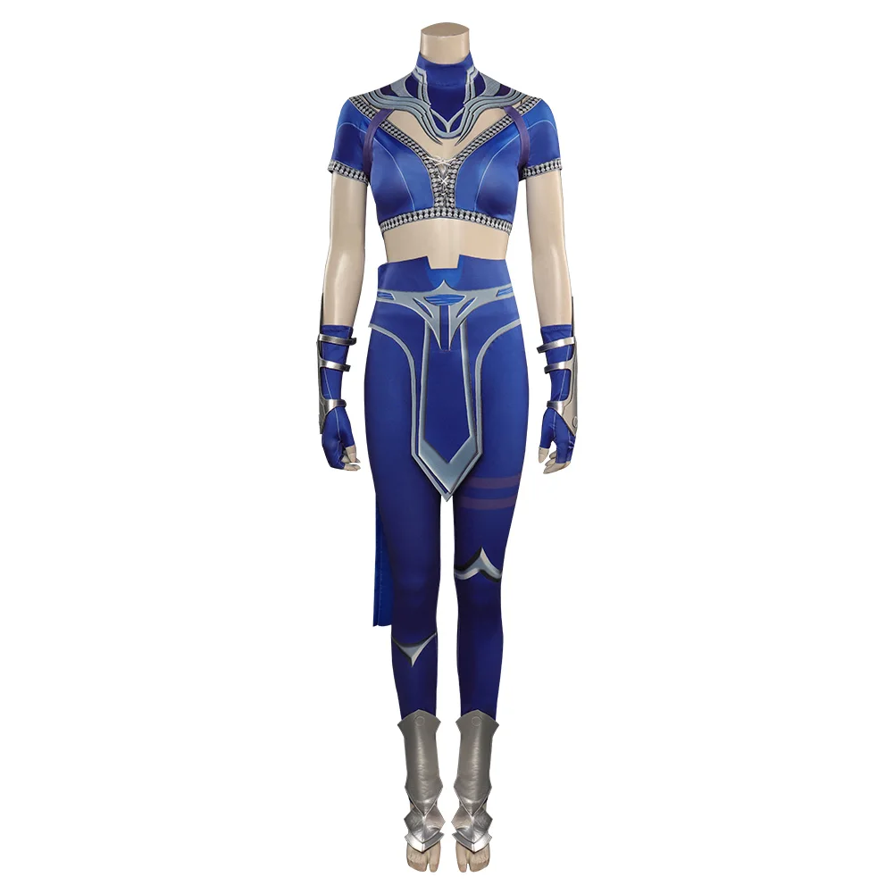 Mortal Kombat Kitana Cosplay Costume pour femmes, tenues pour filles adultes, haut et pantalon, jeu de rôle imbibé, fête d'Halloween et de carnaval