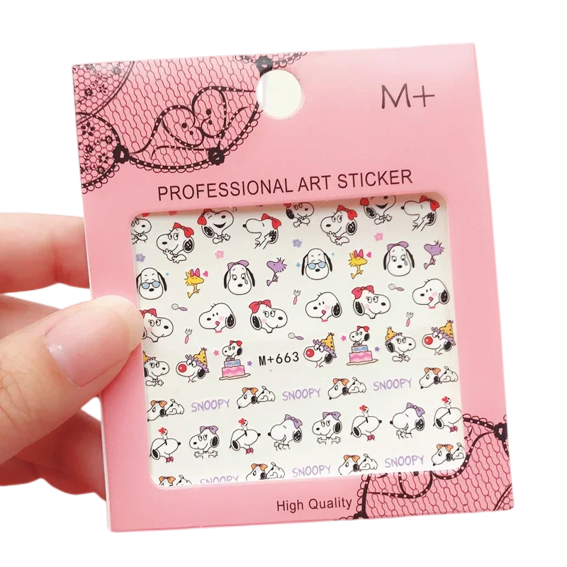 Snoopy Nail Art Decoration Cartoon Nail Slider Korean 3D Stickers on Nails Children Girls Women DIY Nail Art Ornament Stickers