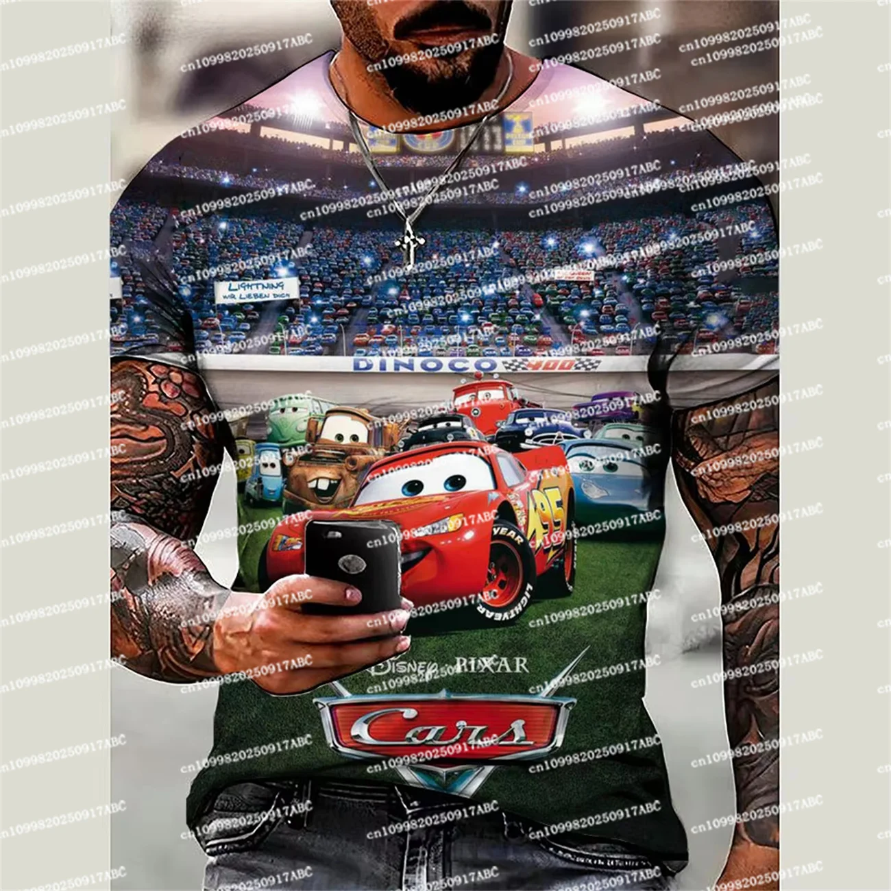 

Summer Pixar Cars Lightning McQueen Men Clothes T Shirts For Men Cartoons Casual Tops Boys Girls Shirt Y2k Summer Women T-shirt