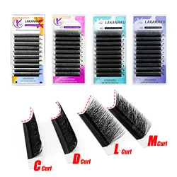 LAKANAKU YY 5DW D L Curl Lashes Cilia i brazylijska objętość 5D W Sharp Russian Eyelash es Private Label Supplies Makeup Wholesale