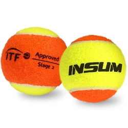 Beach Tennis Ball 2/6/16/25Pcs ITF Approved Stage 2 Beach Tennis Balls 50% Low Compression for Beginners Ball Training PET Dog