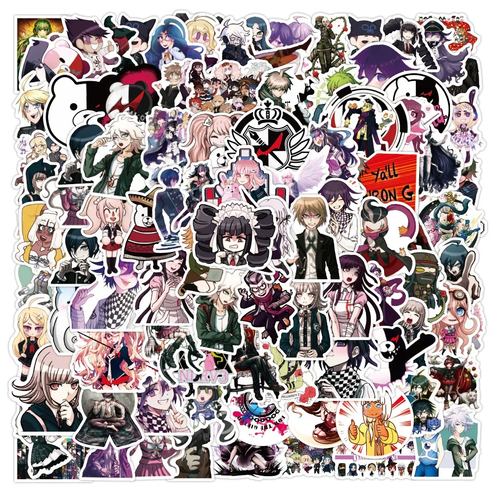 10/30/50PCS Ins Style Animation Danganronpa Personalized Graffiti Waterproof Sticker Refrigerator Water Cup Skateboard Wholesale