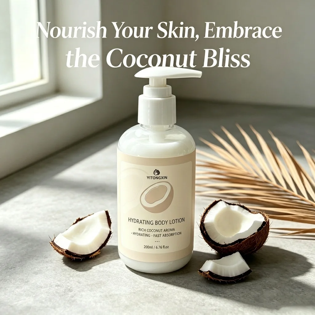 200ml Coconut Body Lotion Plumping Velvety Fast-Absorbing Non-Greasy For All Skin