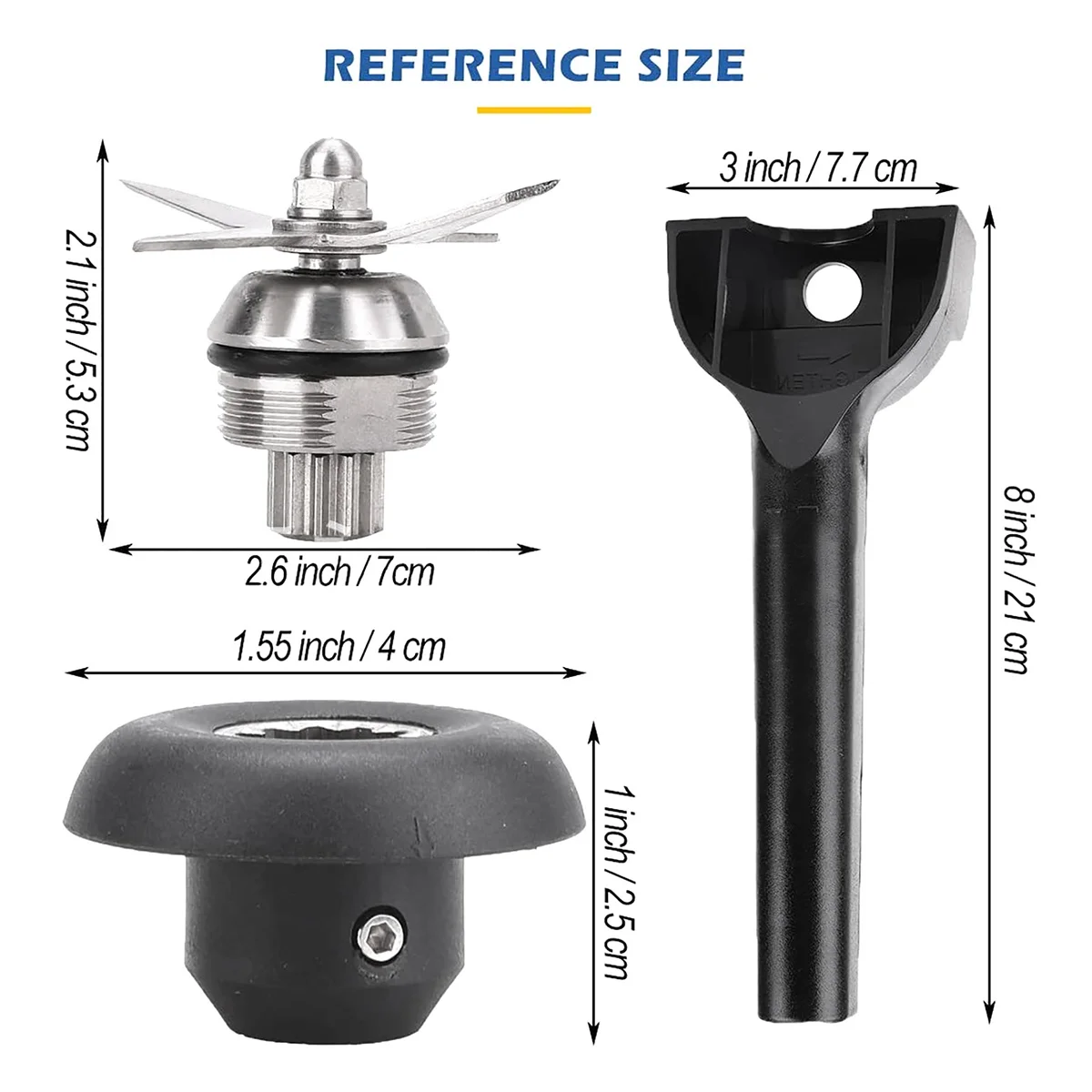 Replacement 6 Blade Mixer Blade Wrench Drive Socket for 5200 Series Blender Mixer 64Oz and 32Oz Container