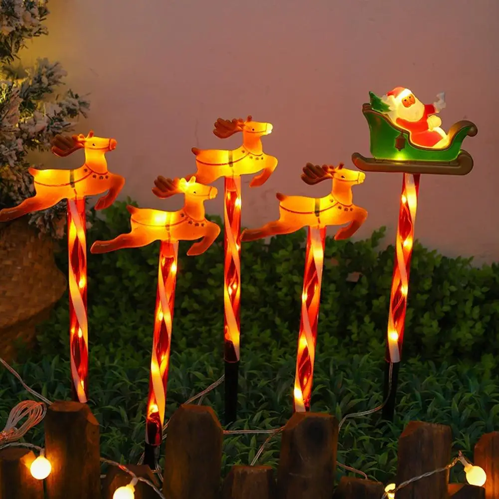 عيد الميلاد سانتا مزلقة الرنة مسار أضواء في الهواء الطلق LED الزخرفية حصة الحديقة ساحة حديقة عيد الميلاد التبعي