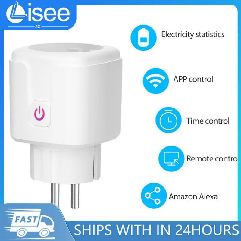 Smart Plug WiFi Socket EU 16A Power Monitor Timing Function Tuya SmartLife APP Control Works With Alexa Assistant Yandex