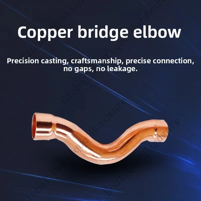 Purple Copper Pipe Arch Bridge Curved  Joints 15mm-35mm Bendable High-Pressure Double-Elbow