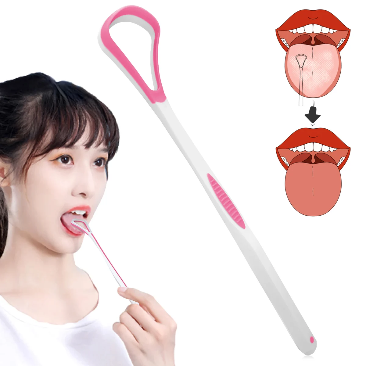 Tongue Scraper, Tongue Coating Cleaner, Tongue Scraper To Eliminate Bad Breath, Thick and White Tongue Coating, Oral Care