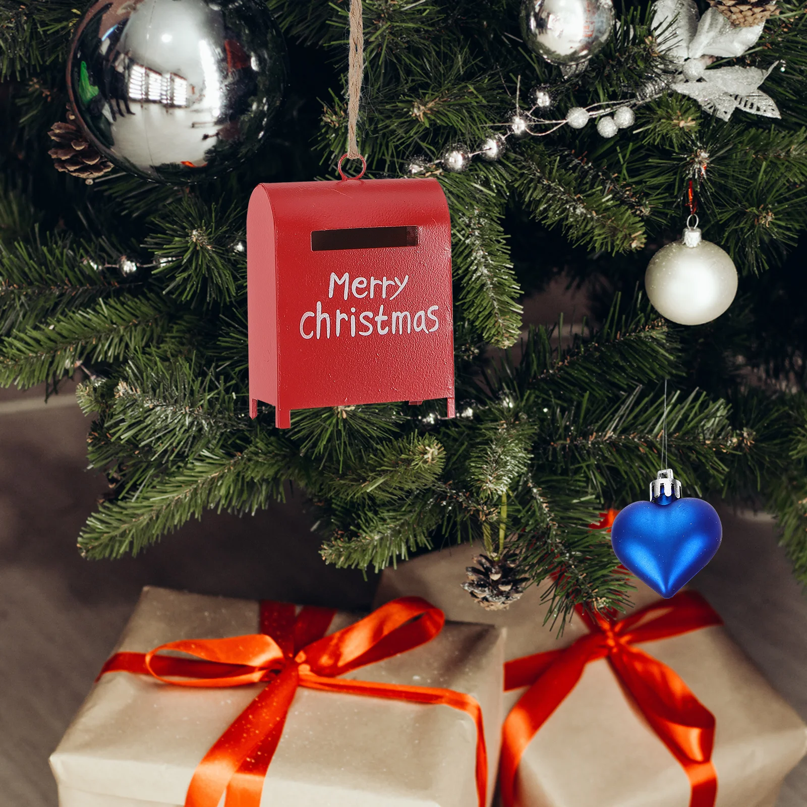 

Vintage Xmas Tree Mailbox Pendant Rope Essential Xmas Party Decoration Festive Theme Christmas Decor Party Props