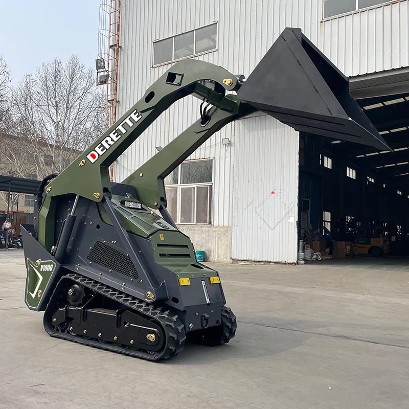 25Hp Engine Powered Derette s360/t360 Mini Skid Diesel Loader with Skid Steer Loader Attachment