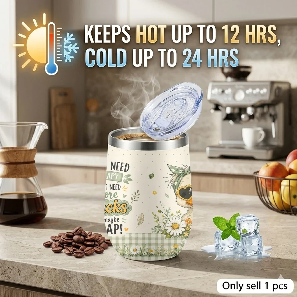 Sweet Country Illustrations Vacuum Flasks 12oz Insulated Stainless Steel Mug with Lid Travel Tumbler Double Wall Coffee Cup