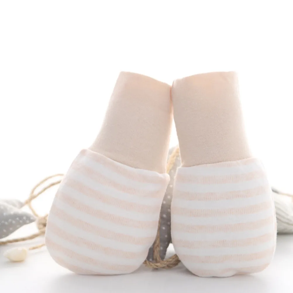 

4Pairs Infant Anti-Scratch Mittens Cotton Baby Gloves Adjustable Wrist Newborn Scratch Prevention Soft Warm Protection