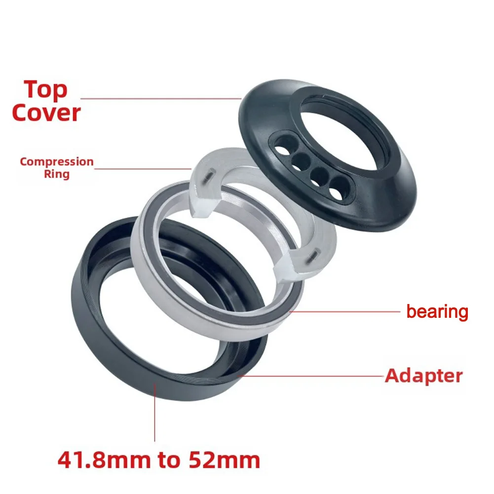 1 Set Converter Bicycle Internal Cable Routing Conversion Headset Adapter 41.8 (42) To 52mm Bicycle Parts