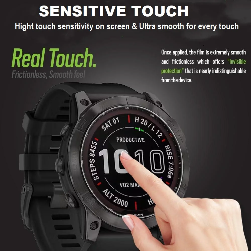 10 шт. мягкая гидрогелевая защитная пленка из ТПУ для Garmin Fenix 7/Fenix 7s Solar/Fenix 7X с сапфировым стеклом, защитная пленка для экрана умных часов