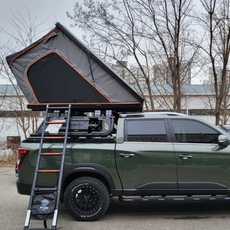 New Hard Shell Roof Top Tent Camper For Car Roof Top Tent suv aluminium Extended triangle hard shell roof top tent