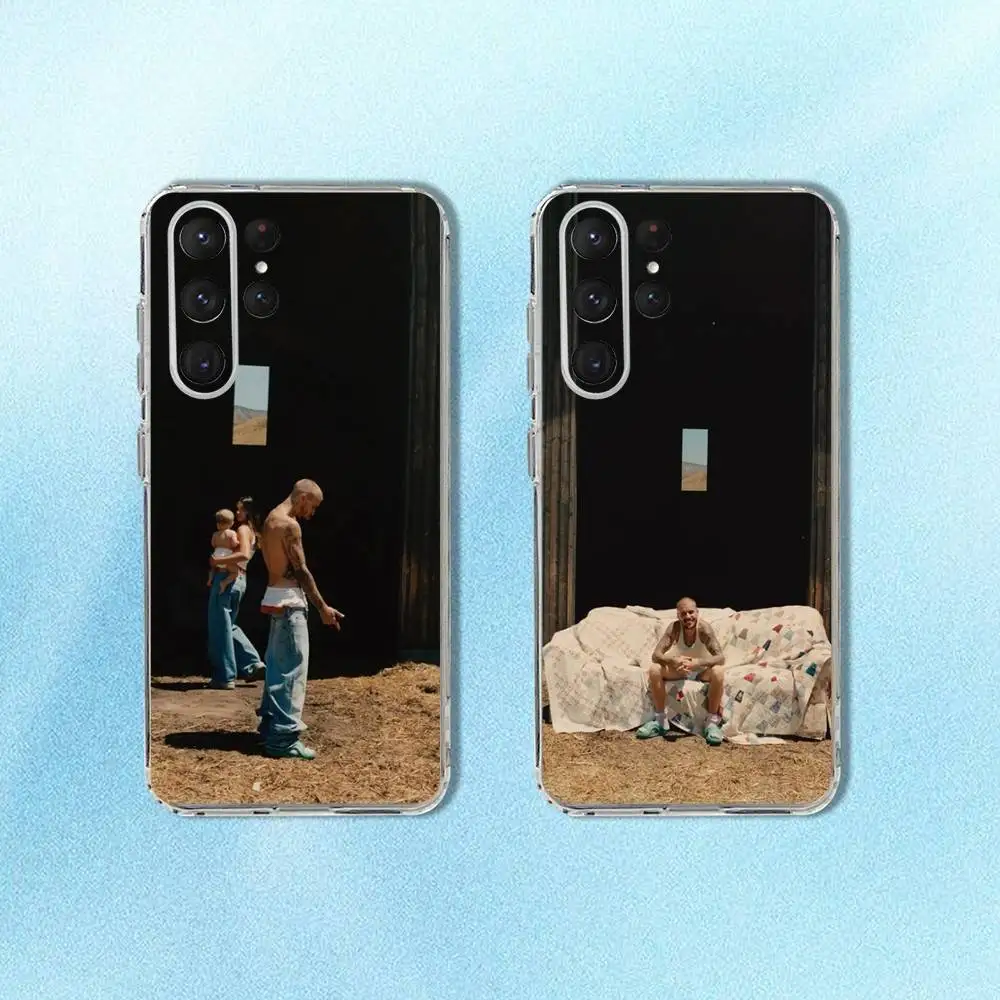 

Singer J-Justin Bieber Phone Case For Samsung S24,30,21,22,23,20 FE,lite,PIus,Ultra,5G,Note,9,10 Transparent Cover