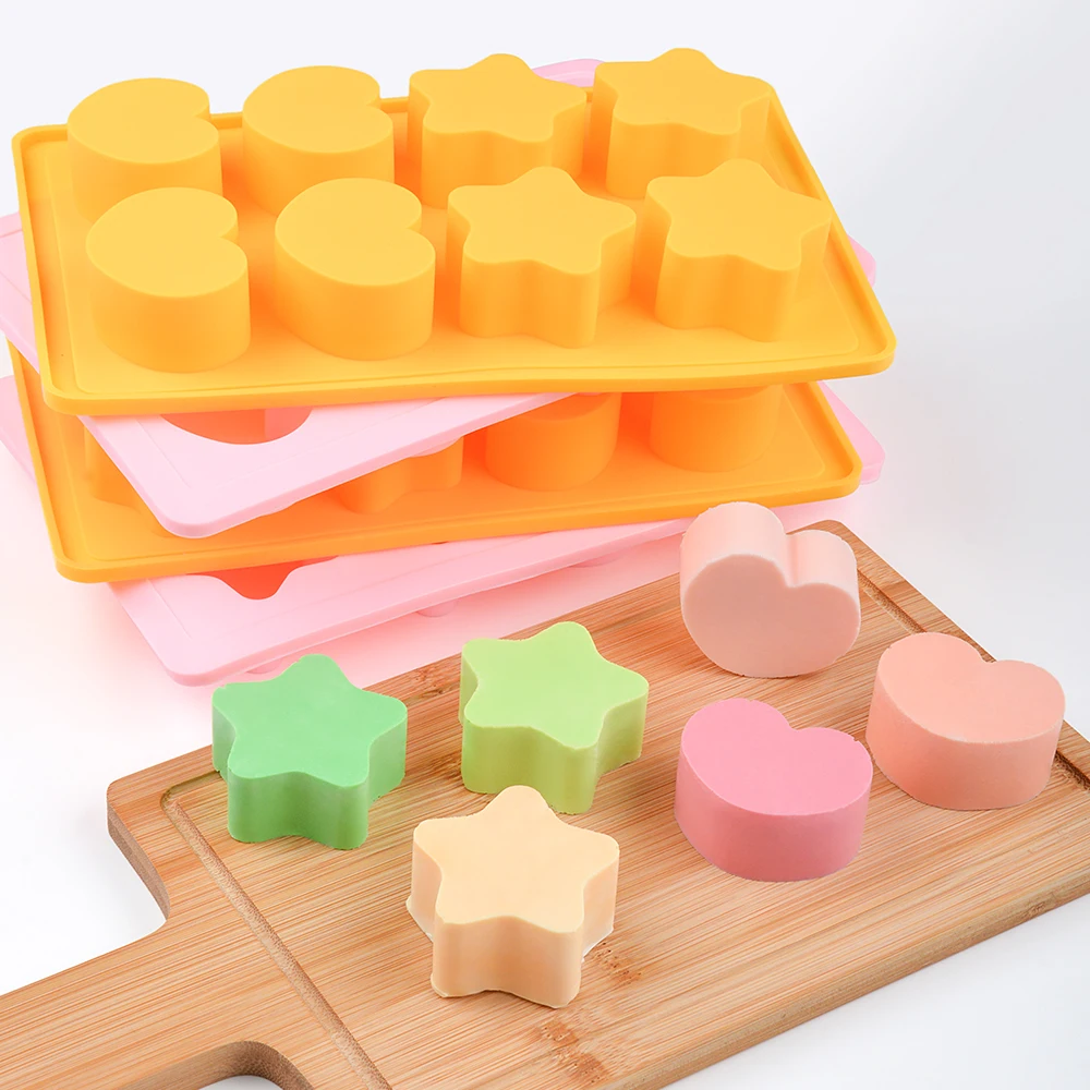 3d Heart Star Silicone Molds For Soap Making Handmade Soap Molds DIY Craft Maker