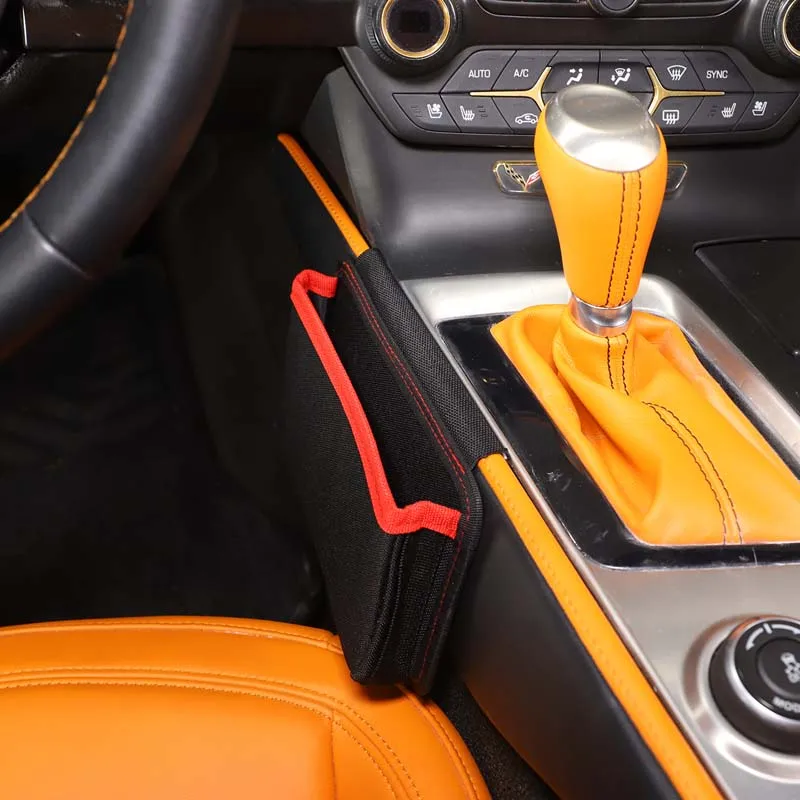 For 2014-2019 Chevrolet Corvette C7 Oxford Cloth Car Modeling Central Control Side Hanging Storage Bag Car Interior Accessories