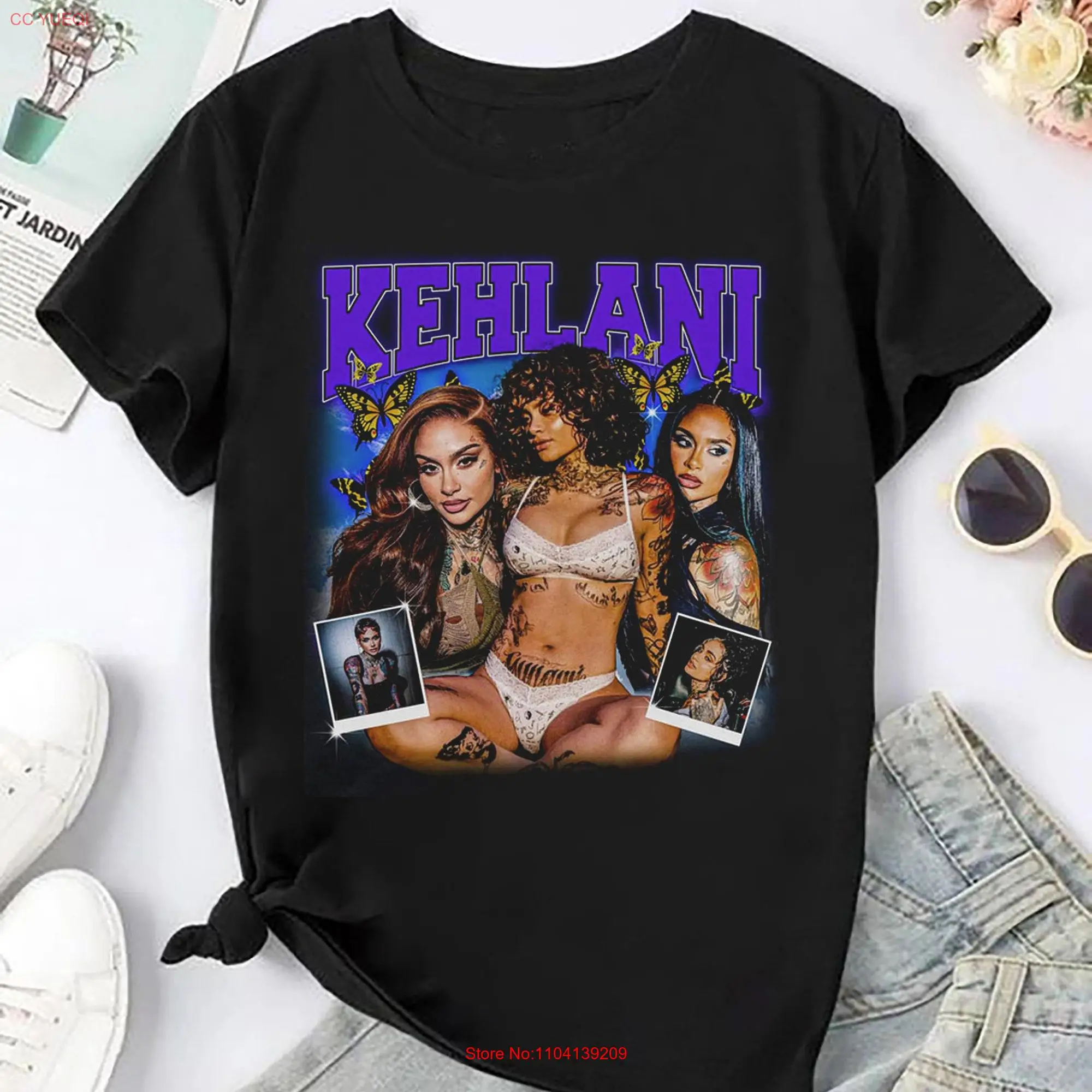 Vintage Kehlani Ashley Bootleg T Shirt 2024 Crash Tour Fan GifT Merch long or short sleeves