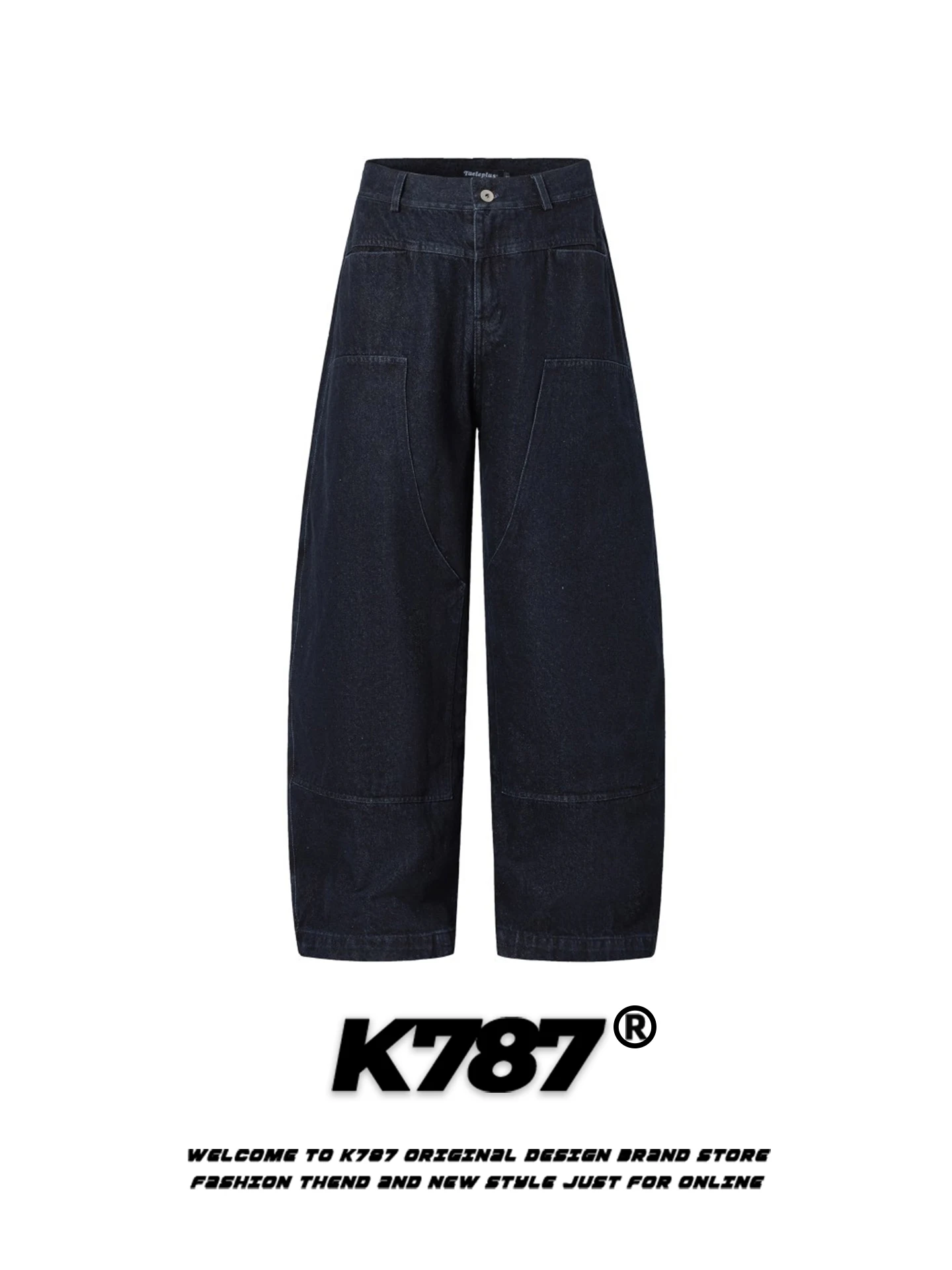 

Джинсы K787 в американском уличном стиле, с высокой талией, свободные, повседневные, мужские и женские, с эффектом потертости, широкие штанины, длинные брюки