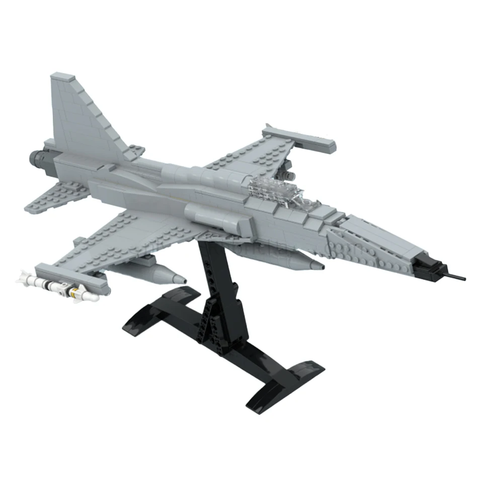 America Military Series MOC Building Blocks F-5A Fighter Flighter Assembly Model Technology Bricks Children\'s Birthday Toy Gifts