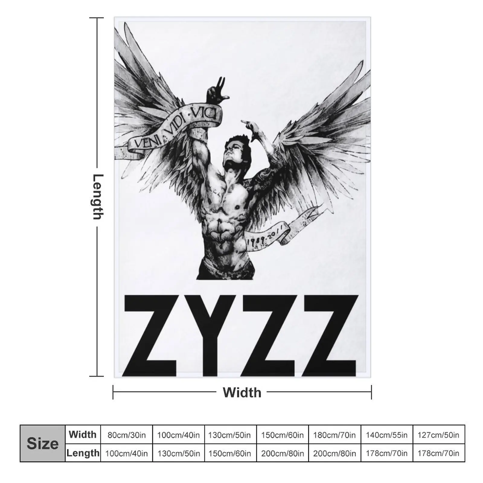 Zyzz We're All Gonna Make Mirin Physique It Sickkunt Gym Bodybuilding Motivational Aesthetic Veni Vidi Vici Design Throw Blanket