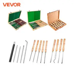 VEVOR-Herramientas de torneado de madera, de mano para juego de cinceles tallado de madera, cuchillo de torno, Gouges profesionales para carpintería, herramientas de carpintería