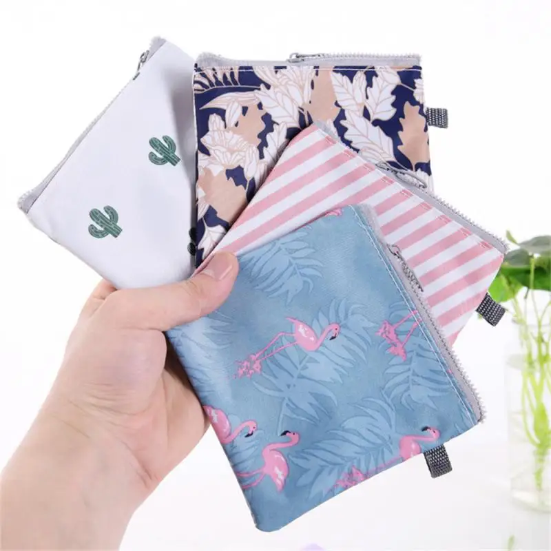 1~4PCS 13x13cm Towel Pouches Cute Storage Tools Polyester Makeup Bag Small Household Tools Cosmetic Bag Napkin Storage Bags