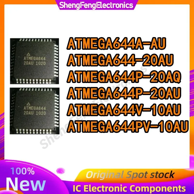 Chip IC ATMEGA644A-AU, ATMEGA644-20AU, ATMEGA644P-20AQ, ATMEGA644P-20AU, ATMEGA644V-10AU, en Stock