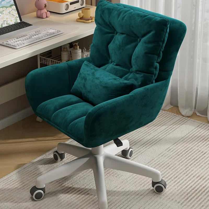 

Teal Velvet Girl Office Chair Fancy Nordic Design Luxury Cheap Study Office Chair High Back Cadeiras De Escritorio Furniture