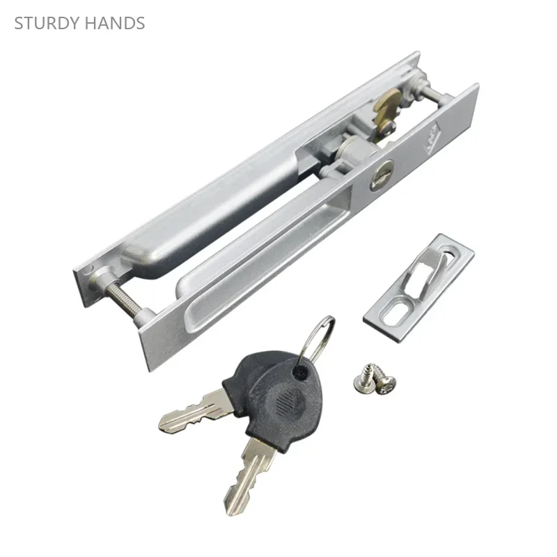 

Zinc alloy 90 type old-fashioned aluminum alloy door lock hook lock 1 set of double-sided anti-theft lock buckle with key