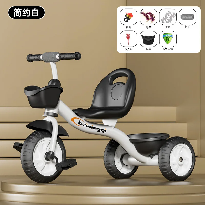 دراجة ثلاثية العجلات للأطفال يمكن أن تدفع ركوب دراجة الرضع دراجة الأطفال مع عجلات مساعدة 1-3-5 سنوات