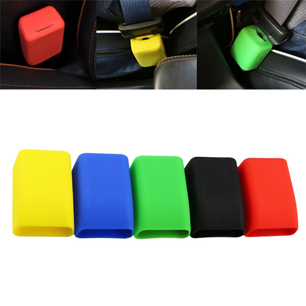 

1Pc Car Universal Seat Belt Buckle Protective Cover Silicone Anti-Scratch Cover Safety Decorative Accessories Dust Case