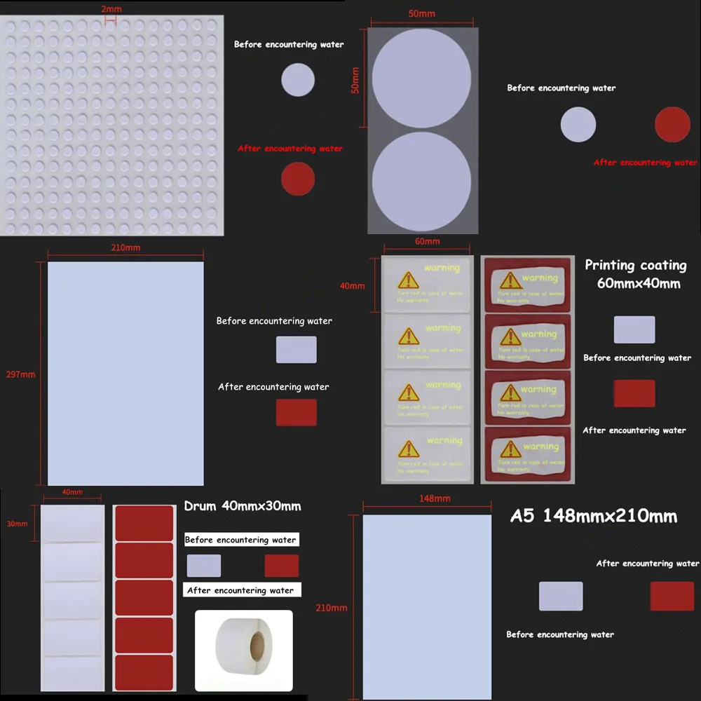 

Водостойкие этикетки для чехла A4 A5, 40x15x1000 шт., 5-20 мм