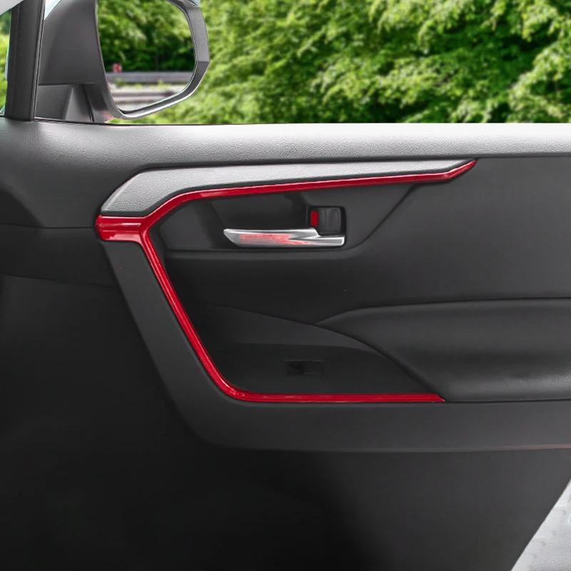 لتويوتا RAV4 XA50 2019 2020 2021 2022 2023 2024 RAV 4 الهجين باب السيارة لوحة مسند الذراع غطاء الكسوة الملحقات #2